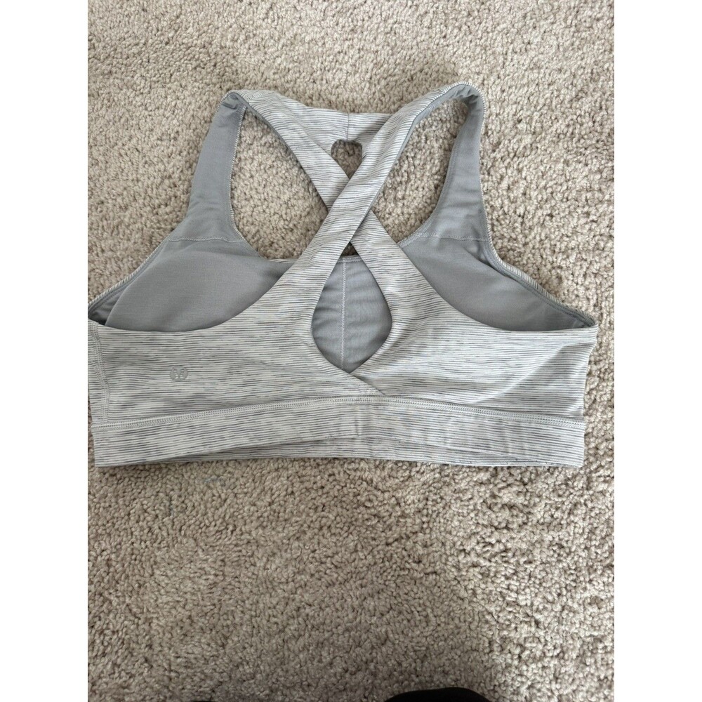 Lululemon Time To Sweat Bra Wee Are From Space Nimbus Battleship Size 10 - Picture 2 of 4